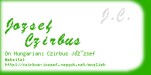 jozsef czirbus business card
